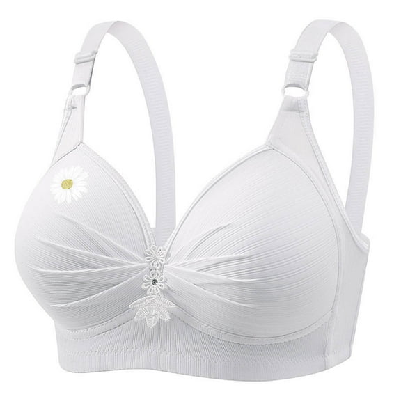 Yievot Wireless Bras for Older Women Push Up Bras for Seniors Comfortable Full Coverage Everyday Tshirt Bra