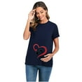 thumbnail image 1 of Yievot Women Pregnancy Shirts For Women Short Sleeve Fashion Letter Printed Streetwear Loose Fitted Maternity T-Shirt Tops, 1 of 5