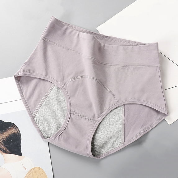 Yievot Women's Basic Underwear Panties Brief Panties For Women Solid High Waisted Comfy Cotton Period Underwear For Women On Clearance