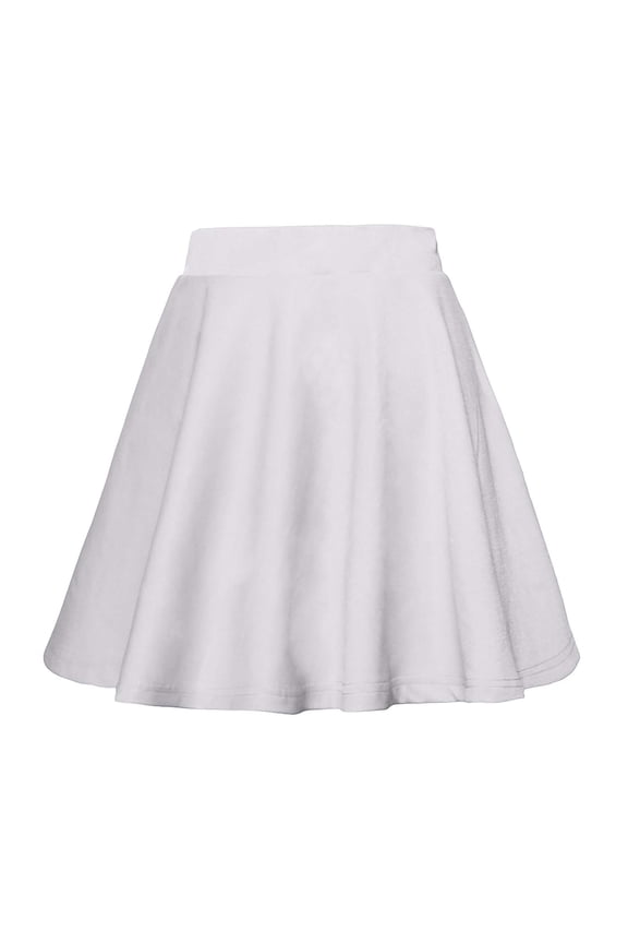 Women's Mini Skirt Elastic Waist Casual Flowy Flared Plain Pleated Skater Skirts