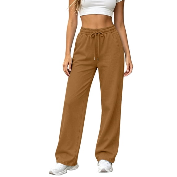 Yievot Women's Sweatpants High Waisted Drawstring Lounge Pants Straight Leg Comfy Relaxed Fit Joggers with Pockets