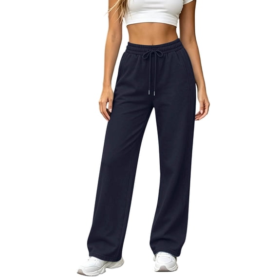 Yievot Women's Sweatpants High Waisted Drawstring Lounge Pants Straight Leg Comfy Relaxed Fit Joggers with Pockets