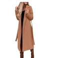 thumbnail image 1 of Yievot Women's Trench Coat Fall Winter Long Sleeve Lapel Open Front Cardigan Overcoat Windbreaker, 1 of 6