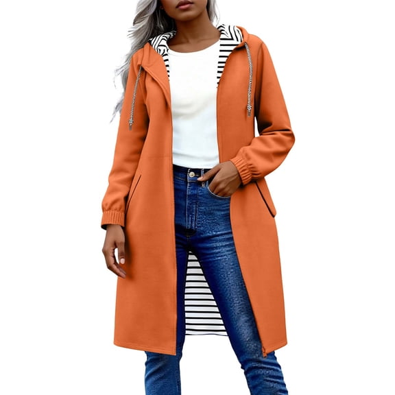 Yievot Women's Zip Up Hoodies Long Sleeve Long Tunic Sweatshirts Regular Fit Casual Fall Winter Jackets for Women