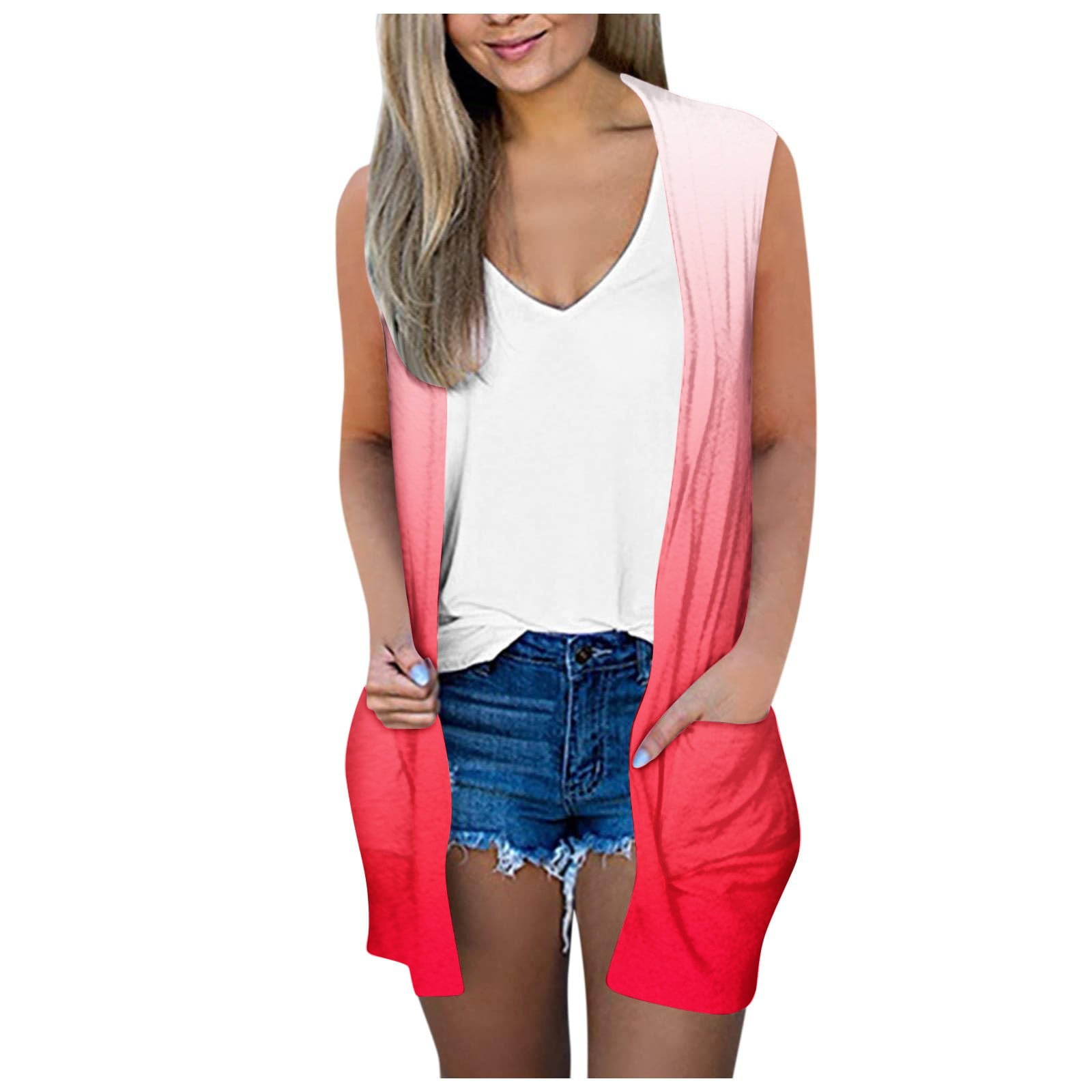 Yievot Womens Cardigans Lightweight Summer Sleeveless Cardigans