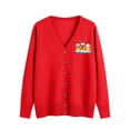 thumbnail image 1 of Yievot Womens Christmas Sweaters V Neck Button Down Cardigan Sweater Long Sleeve Casual Knit Tops, 1 of 5