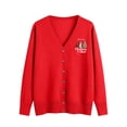 thumbnail image 1 of Yievot Womens Christmas Sweaters V Neck Button Down Cardigan Sweater Long Sleeve Casual Knit Tops, 1 of 5
