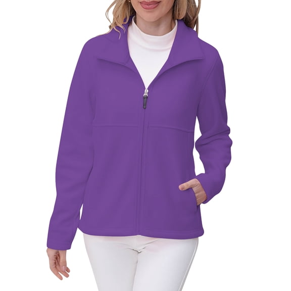 Yievot Womens Fleece Jacket Regular Fit Casual Versatile jackets Winter Full Zip Long Sleeve Tops for Women