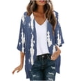 thumbnail image 1 of Yievot Womens Open Front Cardigan Floral Print 3/4 Sleeve Chiffon Cardigans Lightweight Breathable Casual Tops, 1 of 5