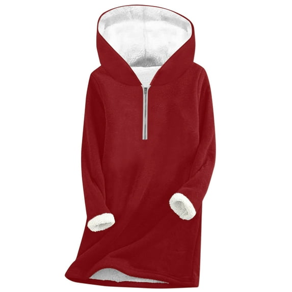 Yievot Womens Quarter Zip Sweatshirt Winter Fleece Thermal Outerwear Relaxed Fit Casual Pullover Tops for Women