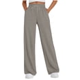 thumbnail image 1 of Yievot Womens Sweatpants Wide Leg Baggy Sweat Pants Drawstring Joggers Pants with Pockets, 1 of 4