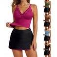 thumbnail image 1 of Yievot Womens Two Piece Tankini Bathing Suits Tummy Control Swimsuits High Waisted Swim Dress Skirt Ladies Cute Swimwear, 1 of 7