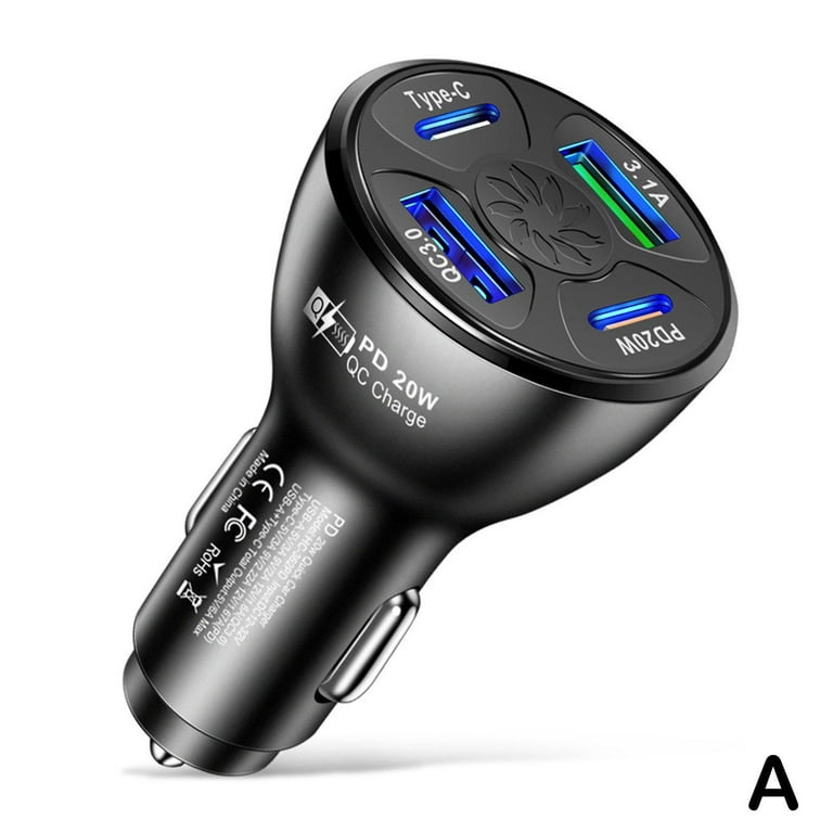 Yiexson USB C Car Charger Socket Fast Car Charger Adapter Type C Car Phone  Charger Fast USB Car Charger Adapter for Car Boat Marine Truck Golf Rv  Motorcycle B6G7 