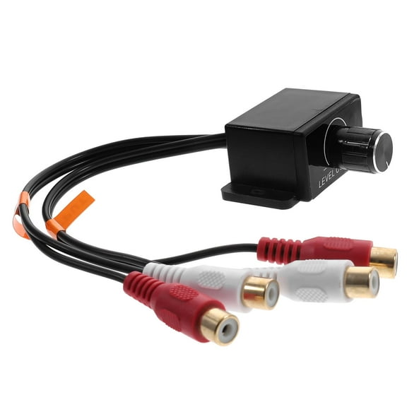 Yiexson bass amp RCA Amplifier Level Controller Universal Car Amplifier Volume Level Control for Amplifiers RCA Audio Control Video Player Regulator knob Copper core Adapter Remote Control