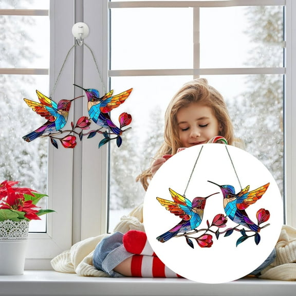 Yifare Spirit Birds, Sherum Spirit Birds, 2025 Sheremart Spirit Birds, Acrylic Hummingbird Suncatchers for Windows Hanging, Cute Bird Sun Catchers Indoor Decor, Birds for Bird Lovers