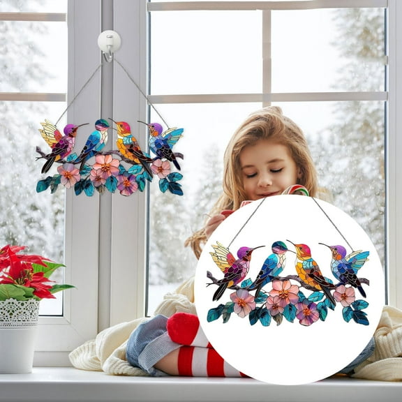 Yifare Spirit Birds, Sherum Spirit Birds, 2025 Sheremart Spirit Birds, Acrylic Hummingbird Suncatchers for Windows Hanging, Cute Bird Sun Catchers Indoor Decor, Birds for Bird Lovers