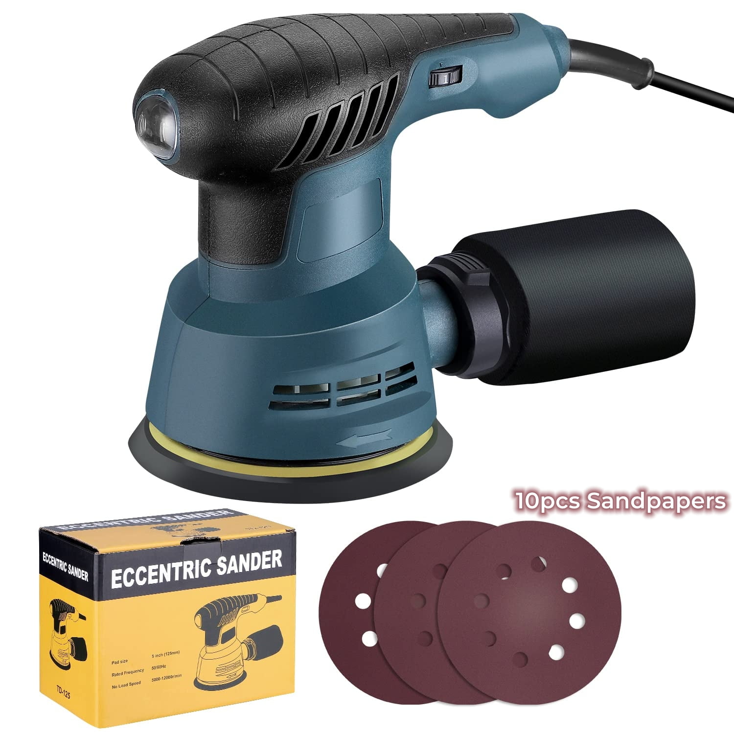Yifecial Electric Sander Random Orbital Sander Polisher Kit with Dust