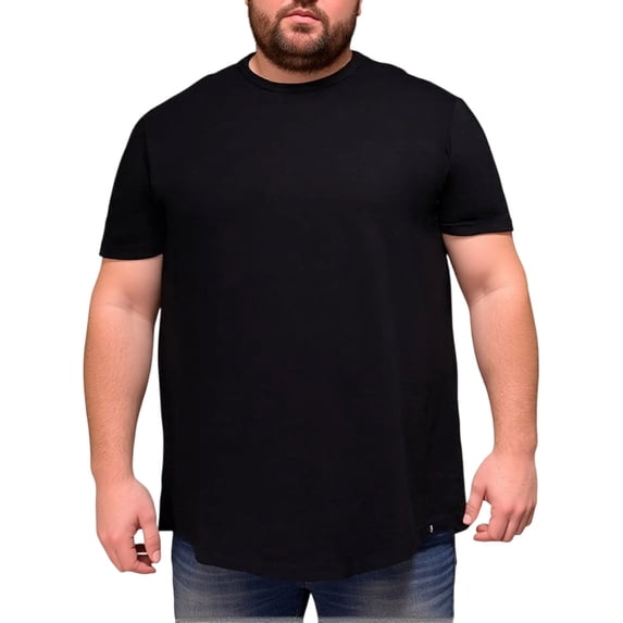 Yifymode Big and Tall Crewneck T-Shirts for Men – Wrinkle-Resistant Stretch Jersey Fabric,Black 3XL