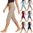 thumbnail image 1 of Yifymode Capris for Women with Pockets Golf Pants 7/8 High Waisted Stretch Pull On Ankle Business Casual Travel Athletic Work, 1 of 5