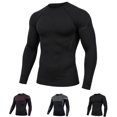 thumbnail image 1 of Yifymode Compression Shirts for Men - Long Sleeve Workout Base Layer Athletic Gym Tops Quick Dry Running Undershirts, 1 of 9