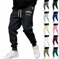 thumbnail image 1 of Yifymode Jogger Sweatpants for Men Drawstring Sweatpants | Fall Winter Cinch Bottom With Pockets, LOS ANGELES CALIFORNIA Graphic Print, 1 of 5