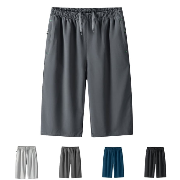 Yifymode Men's Baggy Quick-drying Shorts Summer Casual Elastic Waist Drawstring Loose Fit Athletic Workout Gym Shorts with Pockets