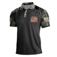thumbnail image 1 of Yifymode Men's Camouflage Raglan Short Sleeve Polo, 2026 Flag Print Athletic Performance Casual Top Black 3XL, 1 of 3