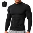 thumbnail image 1 of Yifymode Men's Compression Shirts Long Sleeve Mock Turtleneck Undershirts Quick Dry Athletic Workout Running Base Layer, 1 of 9
