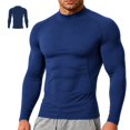 thumbnail image 1 of Yifymode Men's Compression Shirts Long Sleeve Mock Turtleneck Undershirts Quick Dry Athletic Workout Running Base Layer, 1 of 9