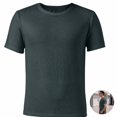 thumbnail image 1 of Yifymode Men's Crewneck Short Sleeve T Shirts, Regular Fit Mesh Ice Silk Casual Tops, Quick Dry Breathable Basic Tees for Daily Sports Workout, 1 of 6