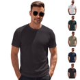 thumbnail image 1 of Yifymode Men's Crewneck Short Sleeve T Shirts, Regular Fit Mesh Ice Silk Casual Tops, Quick Dry Breathable Basic Tees for Daily Sports Workout, 1 of 8