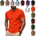 thumbnail image 1 of Yifymode Men's Dry Fit Workout Gym Short Sleeve T Shirt Moisture Wicking Active Athletic Performance Running Shirts,Orange L, 1 of 5