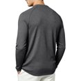 thumbnail image 1 of Yifymode Men's Henley Long Sleeve Shirts Button Casual Stylish T-Shirts Basic Solid Color Pullover Shirt,Blue S, 1 of 7