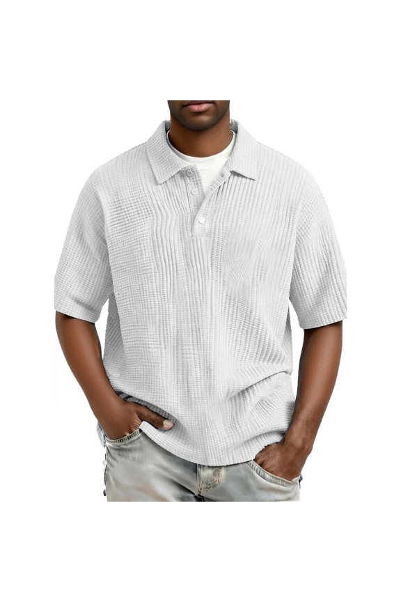 Men's Oversized Short Sleeve Sports T-Shirt, Casual Fashion Street Style Daily Top White S