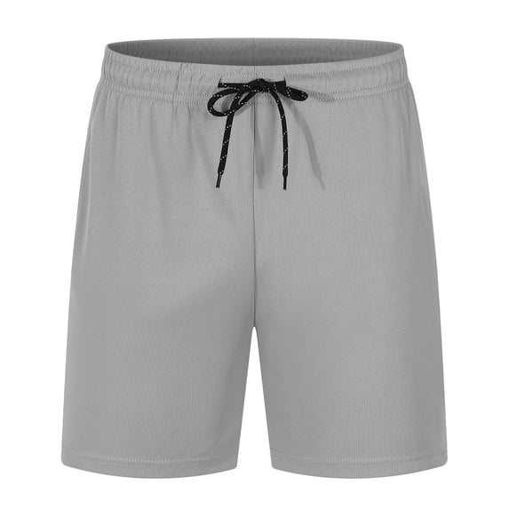 Yifymode Mens Athletic Workout Shorts Casual Shorts Elastic Waist Joggers Sports SweatShorts,Light Gray XL