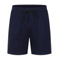 thumbnail image 1 of Yifymode Mens Athletic Workout Shorts Casual Shorts Elastic Waist Joggers Sports SweatShorts,Navy L, 1 of 4