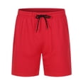 thumbnail image 1 of Yifymode Mens Athletic Workout Shorts Casual Shorts Elastic Waist Joggers Sports SweatShorts,Red L, 1 of 4