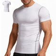 thumbnail image 1 of Yifymode Mens Compression Shirt Shapewear Undershirt Slimming Short Sleeve | Tummy Control Athletic Body Shaper Workout Top, 1 of 6