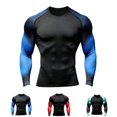 thumbnail image 1 of Yifymode Mens Long Sleeve Compression Shirts Quick Dry Moisture Wicking Athletic Workout Raglan Sleeve Running Gym Training Active Undershirts, 1 of 6