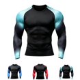 thumbnail image 1 of Yifymode Mens Long Sleeve Compression Shirts Quick Dry Moisture Wicking Athletic Workout Raglan Sleeve Running Gym Training Active Undershirts, 1 of 4