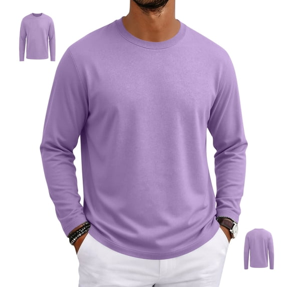 Yifymode Mens Long Sleeve Workout Shirts Moisture Wicking Running Gym Tops Casual Crewneck Athletic Hiking Training Shirts