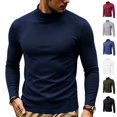 thumbnail image 1 of Yifymode Mens T Shirt Long Sleeve Basic Mock Turtleneck Pullover Thermal Solid Tops | Undershirt,Slim Fit,Casual Wear,Office Work,Lightweight, 1 of 6