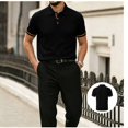 thumbnail image 1 of Yifymode Polo Shirts for Men Short Sleeve Ice Silk Mesh Collared Golf Polos, Stretchy Breathable Polo Shirts For Beer Belly Summer Daily Mens Tops, 1 of 7