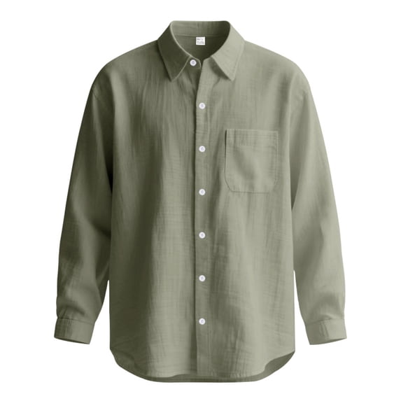 Yifymode Sun Protection Blouses for Men UPF 50+ Button Down Lightweight Sun Shirts Casual Long Sleeve Quick Dry Athletic Tops,Army Green L