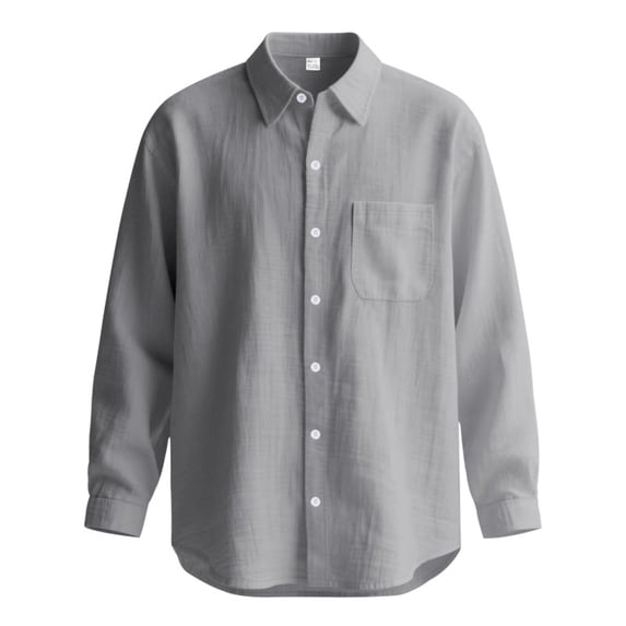 Yifymode Sun Protection Blouses for Men UPF 50+ Button Down Lightweight Sun Shirts Casual Long Sleeve Quick Dry Athletic Tops,Gray L