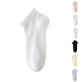thumbnail image 1 of Yifymode Vertical Rib Ankle Socks, Thin Sheer Breathable Solid Casual Socks Back to School Daily for Women, Lightweight Moisture Wicking Socks, 1 of 6