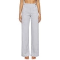 thumbnail image 1 of Yifymode Women High Waist Straight Leg Pants Casual Wide Leg Trousers with Pockets for Work,Light Gray XL, 1 of 4