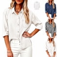 thumbnail image 1 of Yifymode Womens Denim Shirt Long Sleeve Button Down Jean Shirts Casual Loose Tops with Pocket for Everyday Wear, 1 of 9
