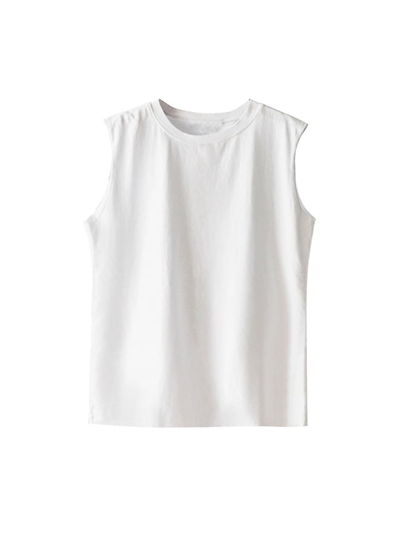 s Women's Sleeveless Tank Tops Summer Tops Crewneck Lightweight Loose Everyday Casual Blouse A L