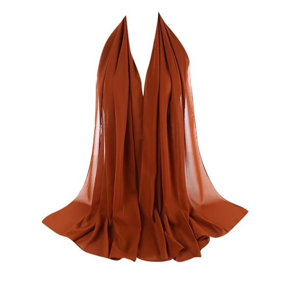 Yigetop 31 Women Plain Bubble Chiffon Scarf Hijab Wrap Printe Shawls Headband Muslim Hijabs Hot Sale Cotton and Linen Scarf Head Scarf Muslim